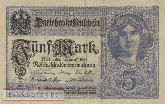 Deutschland - 5  Mark (#DEU-061b_F)