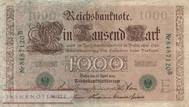 Germany - 1.000  Mark (#DEU-069b_F)