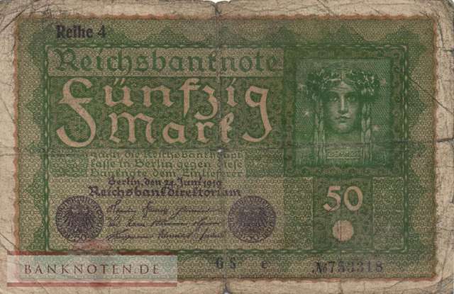 Deutschland - 50  Mark (#DEU-071d_VG)