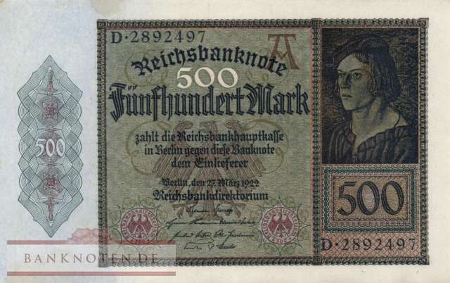 Deutschland - 500  Mark (#DEU-080_AU)