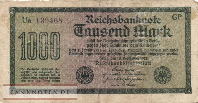 Deutschland - 1000  Mark (#DEU-084c_G)