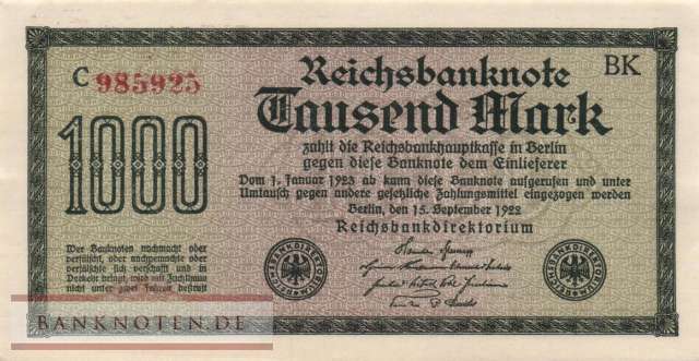 Deutschland - 1.000  Mark (#DEU-084d_AU)