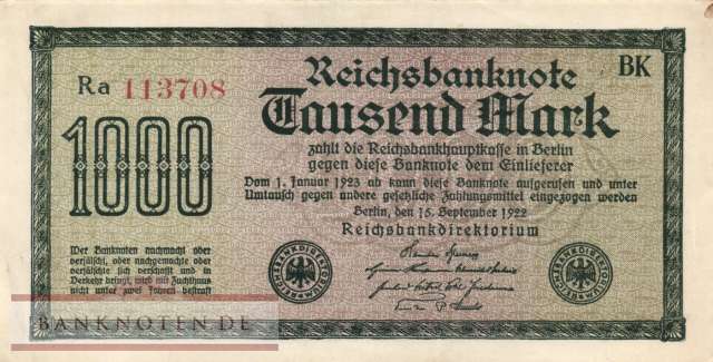 Deutschland - 1.000  Mark (#DEU-084d_VF)