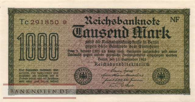 Deutschland - 1.000  Mark (#DEU-084f_AU)