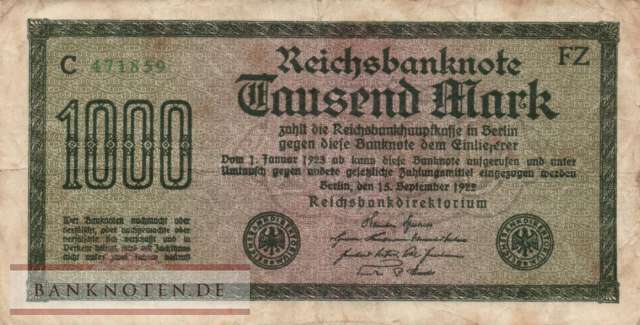 Deutschland - 1.000  Mark (#DEU-084g_F)
