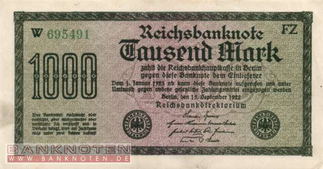 Germany - 1.000  Mark (#DEU-084g_VF)
