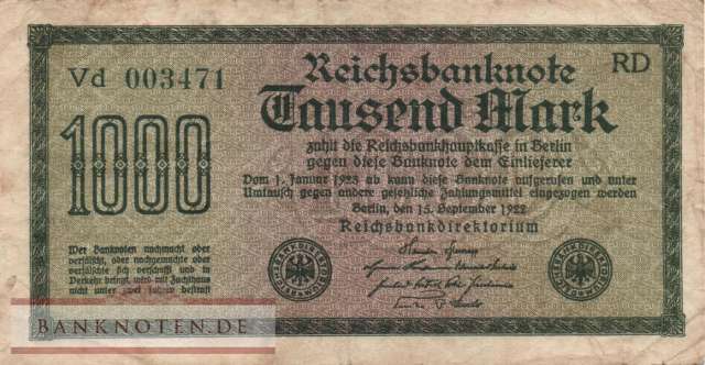Deutschland - 1.000  Mark (#DEU-084h_F)