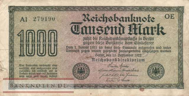 Deutschland - 1.000  Mark (#DEU-084l_F)