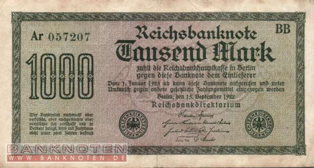 Deutschland - 1.000  Mark (#DEU-084l_VF)