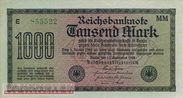 Deutschland - 1.000  Mark (#DEU-086b_UNC)
