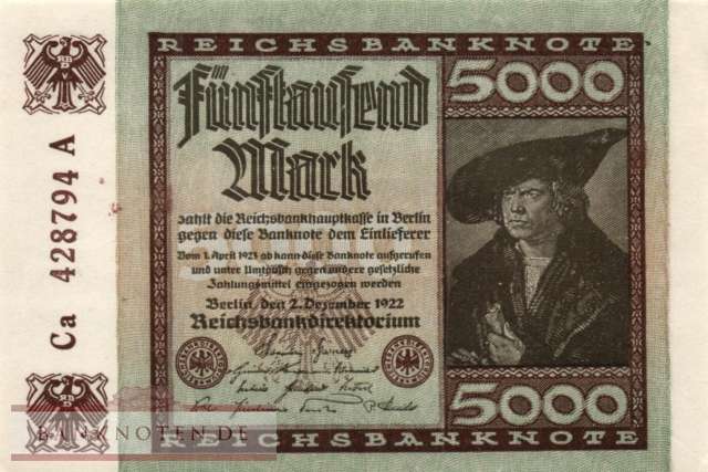 Germany - 5.000  Mark (#DEU-091d_AU)