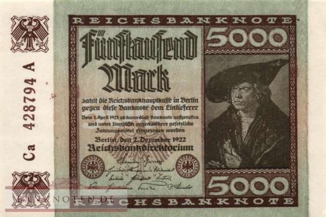 Deutschland - 5.000  Mark (#DEU-091d_AU)