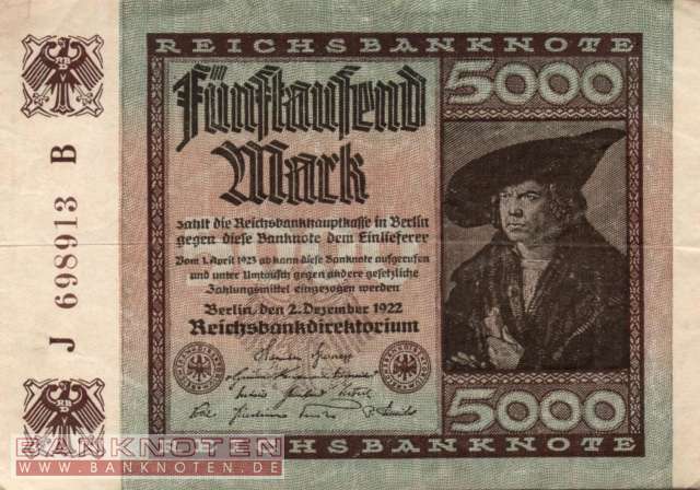 Deutschland - 5.000  Mark (#DEU-091f_VF)