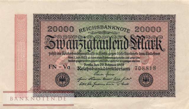 Deutschland - 20.000  Mark (#DEU-095d_VG)