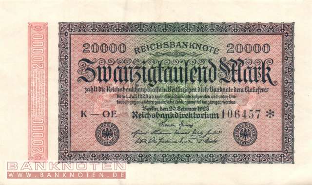 Deutschland - 20.000  Mark (#DEU-095i_UNC)