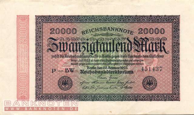 Deutschland - 20.000  Mark (#DEU-095i_XF)