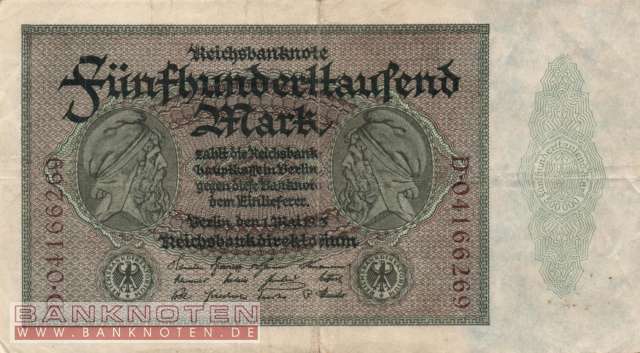 Deutschland - 500.000  Mark (#DEU-099b_VF)