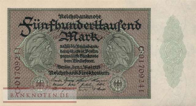 Deutschland - 500.000  Mark (#DEU-099d_UNC)