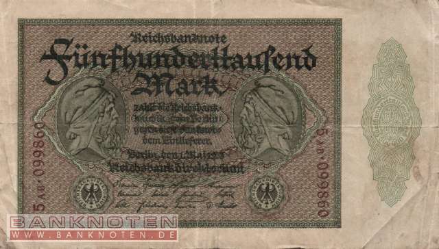 Germany - 500.000  Mark (#DEU-099e_VG)