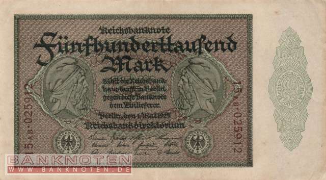 Germany - 500.000  Mark (#DEU-099e_XF)