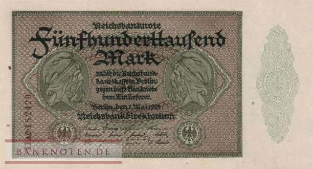 Germany - 500.000  Mark (#DEU-099f_AU)