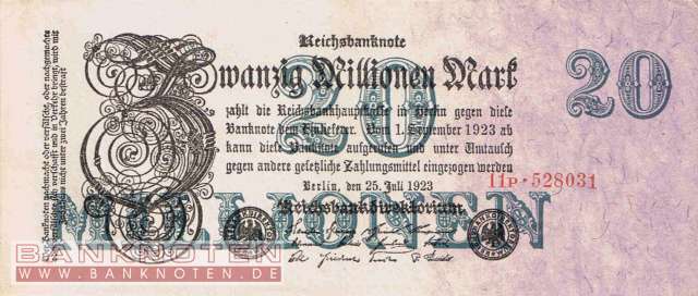 Germany - 20 Million Mark (#DEU-108b_UNC)