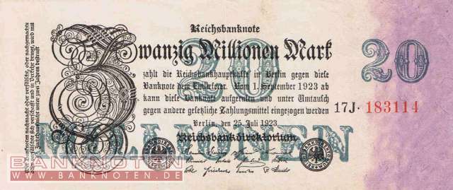 Deutschland - 20 Millionen Mark (#DEU-108c_XF)