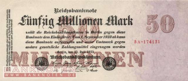 Germany - 50 Million Mark (#DEU-109b_UNC)