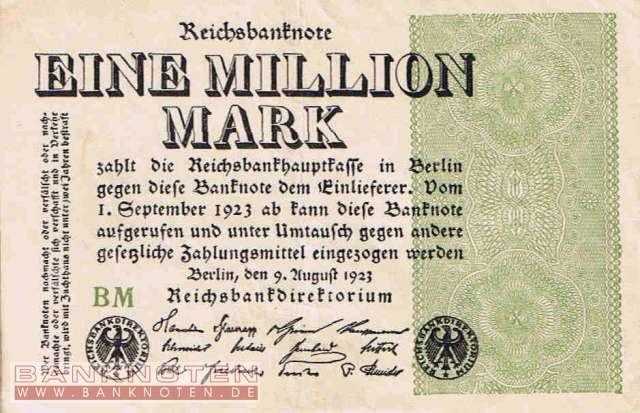 Deutschland - 1 Million Mark (#DEU-114a_XF)