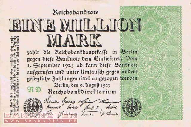 Deutschland - 1 Million Mark (#DEU-114d_UNC)