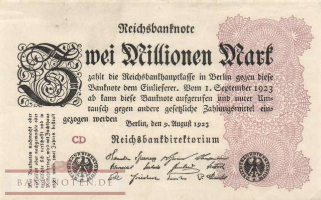 Germany - 2 Million Mark (#DEU-116c_XF)