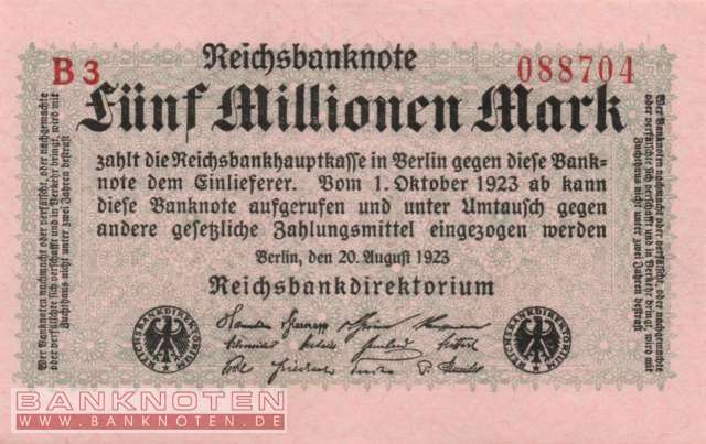 Deutschland - 5 Millionen Mark (#DEU-117b_UNC)