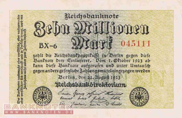 Deutschland - 10 Millionen Mark (#DEU-118e_XF)