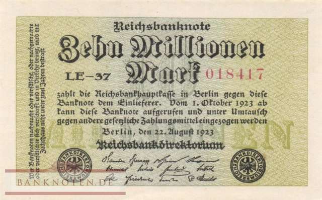 Deutschland - 10 Millionen Mark (#DEU-118g_UNC)