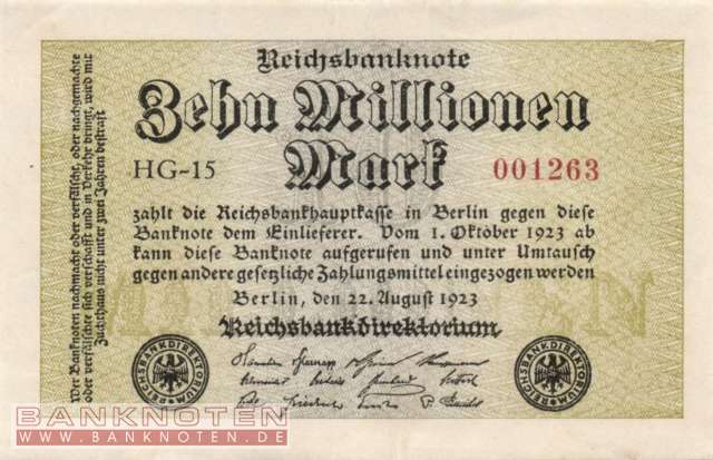 Germany - 10 Million Mark (#DEU-118g_XF)