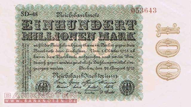 Deutschland - 100 Millionen Mark (#DEU-120s_UNC)