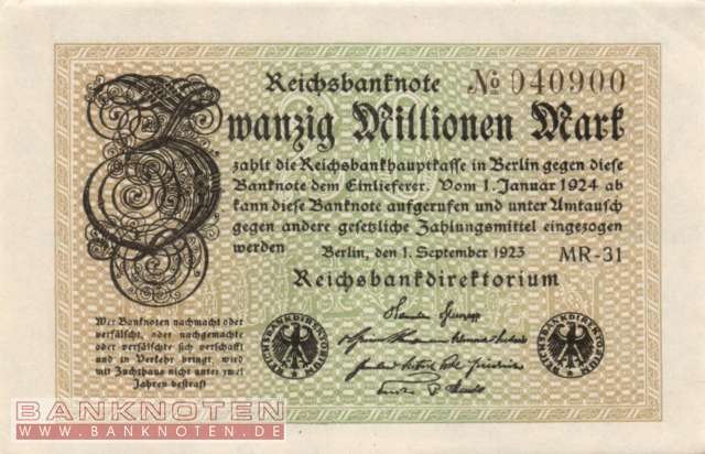 Deutschland - 20 Millionen Mark (#DEU-121h_XF)
