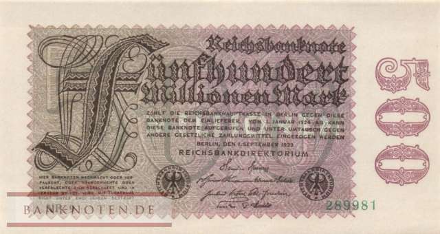 Deutschland - 500 Millionen Mark (#DEU-125h_UNC)