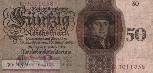 Deutschland - 50  Reichsmark (#DEU-176aR_F)