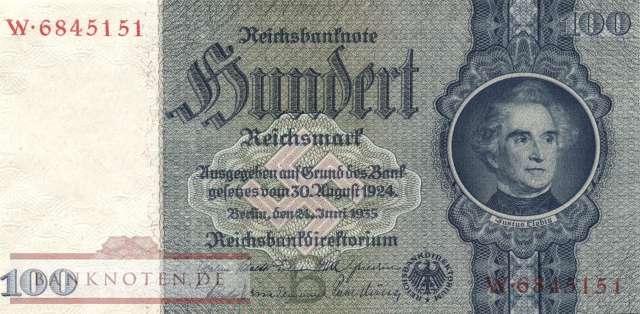 Germany - 100  Reichsmark (#DEU-211b_UNC)