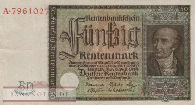 Deutschland - 50  Rentenmark (#DEU-221_VF)
