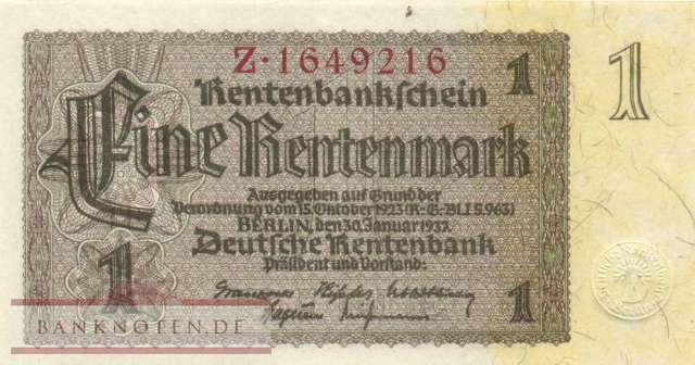 Germany - 1  Rentenmark (#DEU-222a_AU)