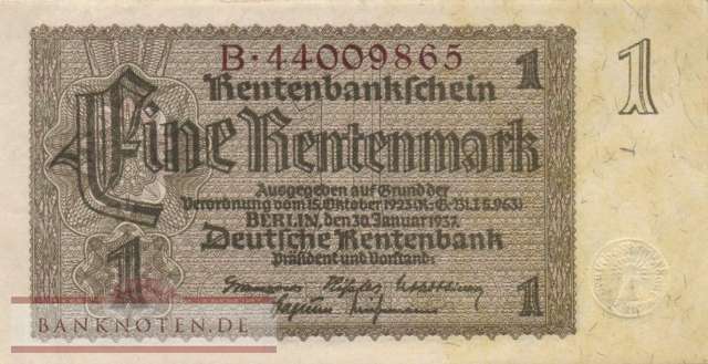 Germany - 1  Rentenmark (#DEU-222bF_AU)
