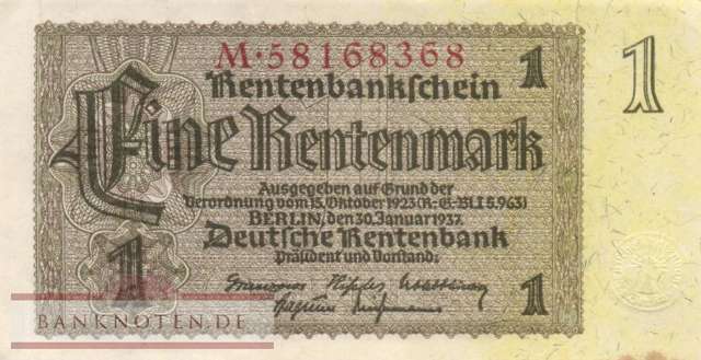 Germany - 1  Rentenmark (#DEU-222b_AU)