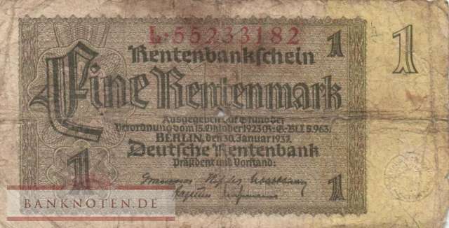 Germany - 1  Rentenmark (#DEU-222b_VG)