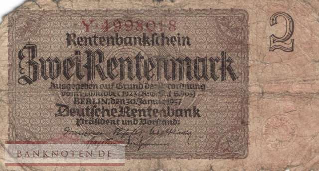 Germany - 2  Rentenmark (#DEU-223a_G)