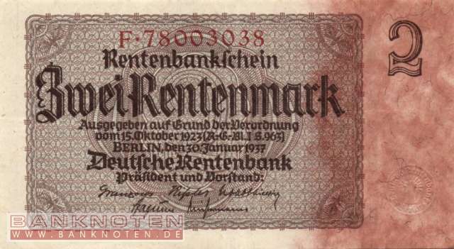 Germany - 2  Rentenmark (#DEU-223b_XF)