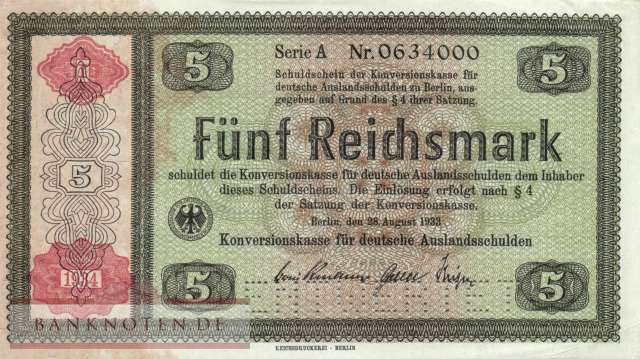 Deutschland - 5  Reichsmark (#DEU-232E1_XF)