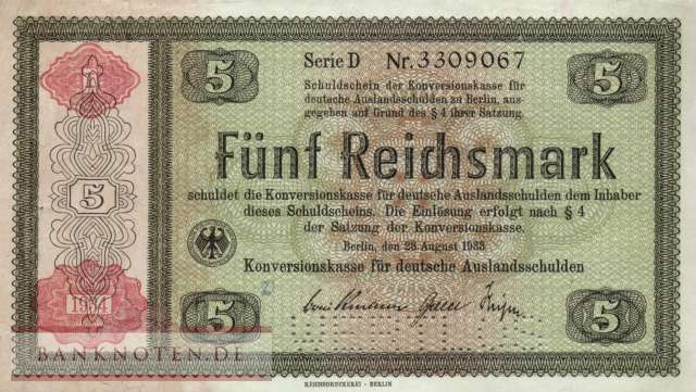 Deutschland - 5  Reichsmark (#DEU-232E2_XF)