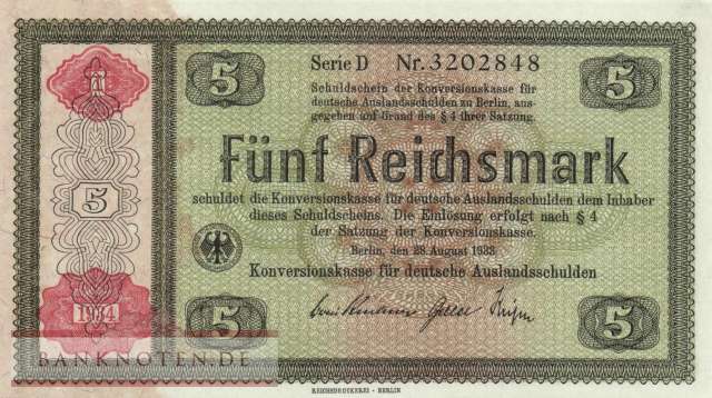 Deutschland - 5  Reichsmark (#DEU-232a_UNC)